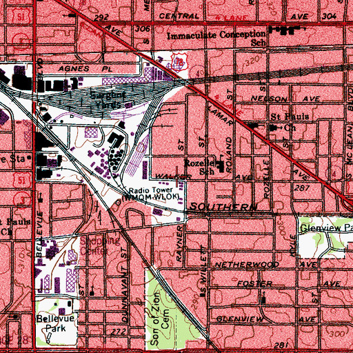 Topographic Map of Christ Holy Ghost Baptist Church, TN