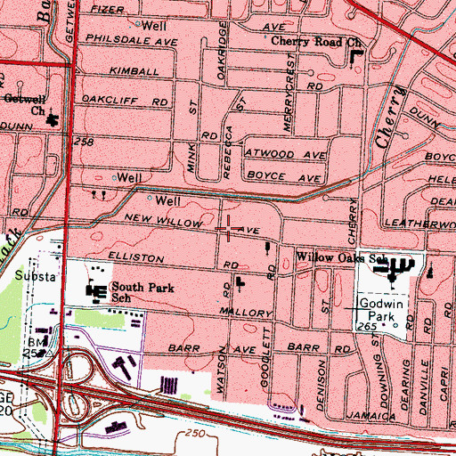 Topographic Map of Christian Fellowship Church, TN