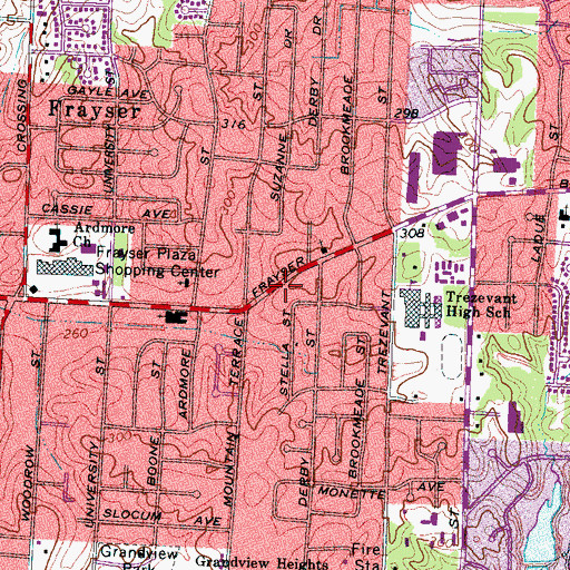 Topographic Map of Christian United Missionary Baptist Church, TN
