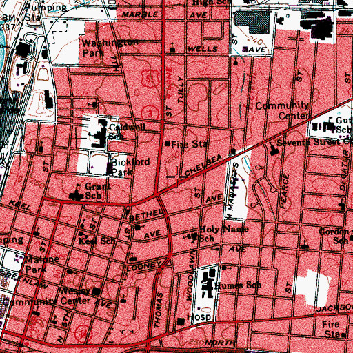 Topographic Map of Church of the First Born, TN