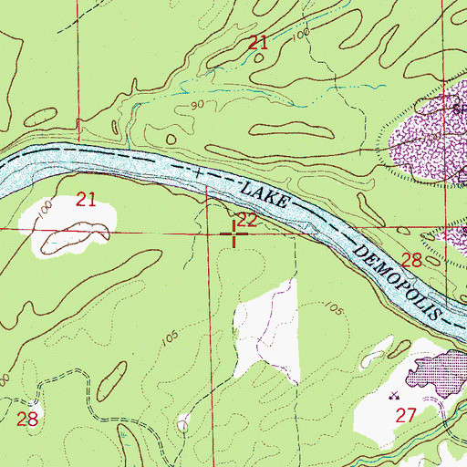 Topographic Map of Friends Landing (historical), AL