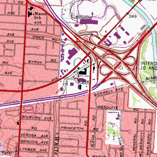 Topographic Map of Cloverleaf Shopping Center, TN