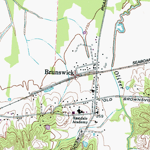 Topographic Map of Cumberland Church (historical), TN