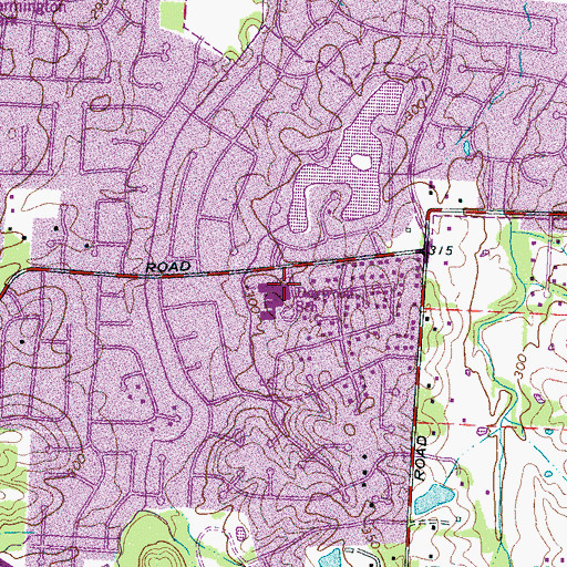 Topographic Map of Dogwood Elementary School, TN