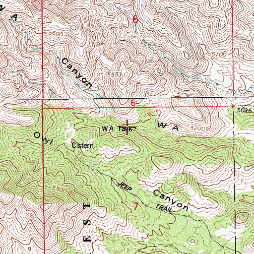 Topographic Map of W A Tank, AZ