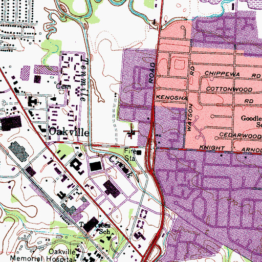 Topographic Map of Eastwood Baptist Church, TN