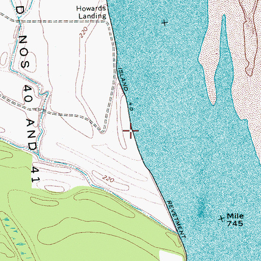 Topographic Map of Elliots Landing, TN