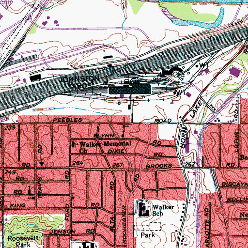 Topographic Map of Emmanuel Church of God in Christ, TN