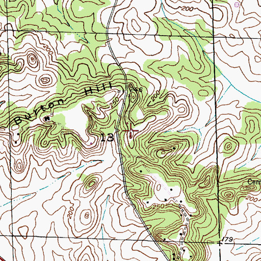 Topographic Map of Glen Alpine Plantation (historical), AL