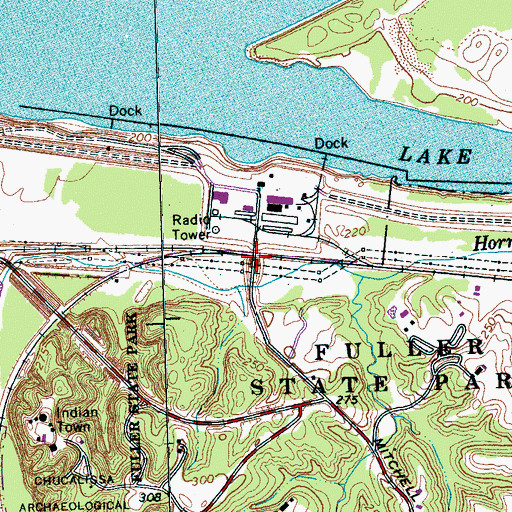 Topographic Map of Ensley, TN