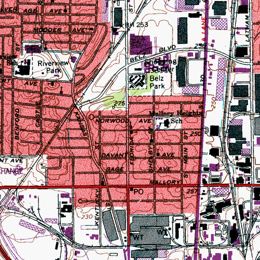 Topographic Map of Fairway Missionary Baptist Church, TN