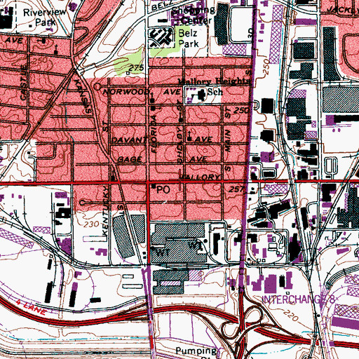 Topographic Map of Faith Temple Church of God in Christ, TN