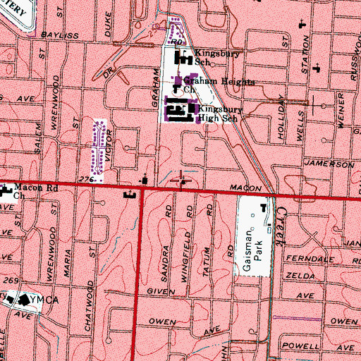 Topographic Map of First Christian Assembly Church, TN