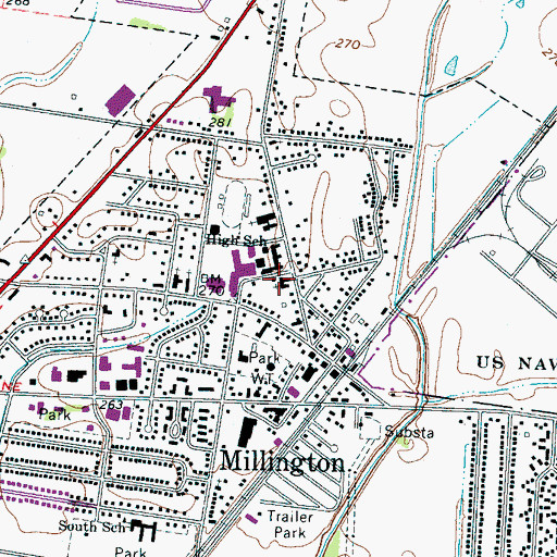 Topographic Map of First United Methodist Church, TN