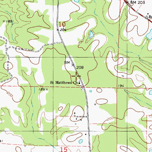 Topographic Map of Harkness School (historical), AL