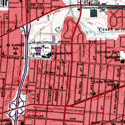 Topographic Map of Friendship Baptist Church, TN