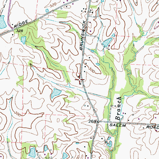 Topographic Map of Friendship School (historical), TN