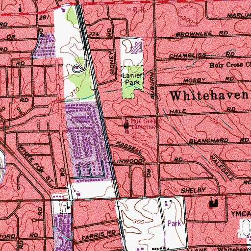 Topographic Map of Full Gospel Tabernacle, TN