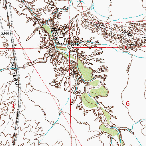Topographic Map of W A Wash, AZ