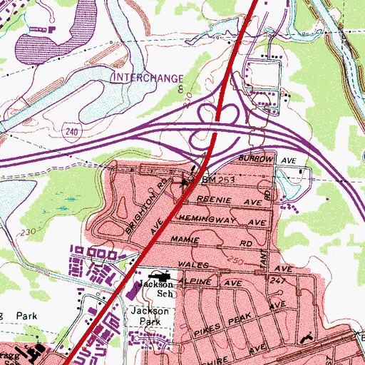 Topographic Map of Gateway Baptist Church, TN