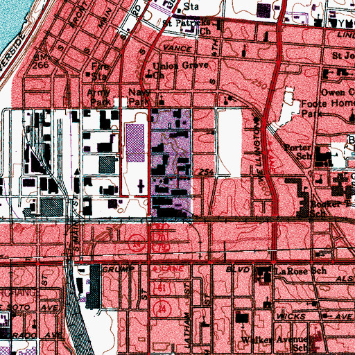 Topographic Map of Georgia Avenue Freewill Baptist Church, TN