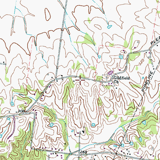 Topographic Map of Gilfield School (historical), TN