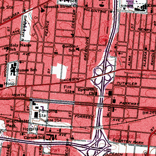 Topographic Map of God Save American Prayer Temple, TN