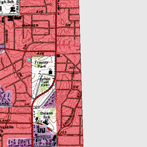 Topographic Map of Gospel Assembly Church, TN