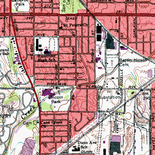 Topographic Map of Greater Abyssina Baptist Church, TN