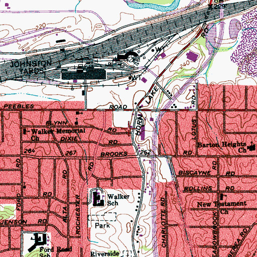 Topographic Map of Greater Mount Calvary Missionary Baptist Church, TN