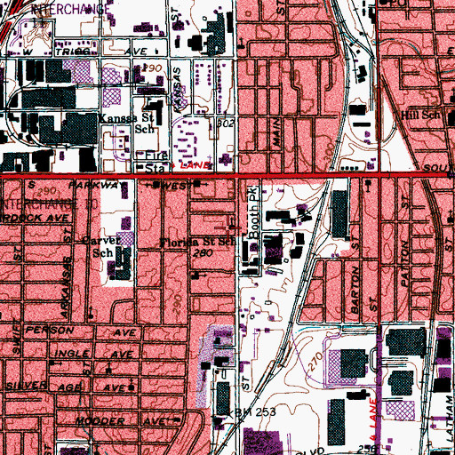 Topographic Map of Greater Open Door Missionary Baptist Church, TN