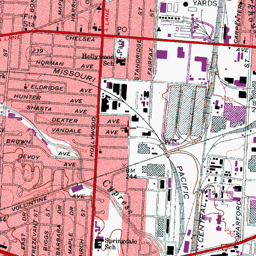 Topographic Map of Hill Chapel Baptist Church, TN