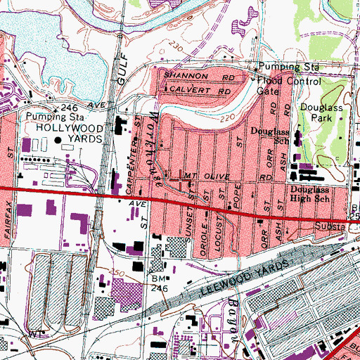 Topographic Map of House of Prayer Christian Church, TN
