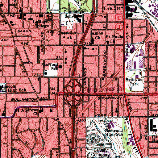 Topographic Map of Independent Missionary Baptist Church, TN