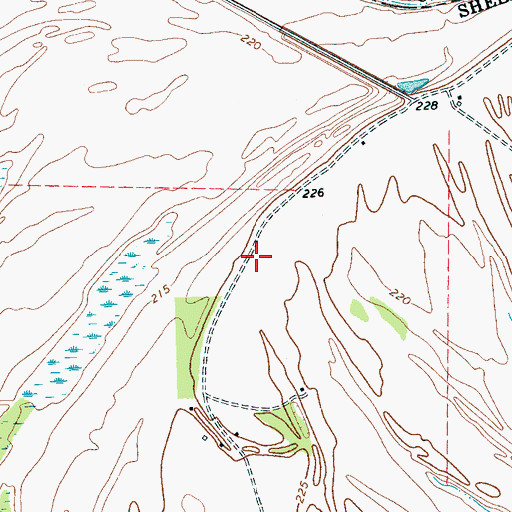 Topographic Map of Island Forty Church (historical), TN