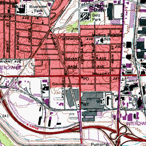 Topographic Map of King Place Missionary Baptist Church, TN