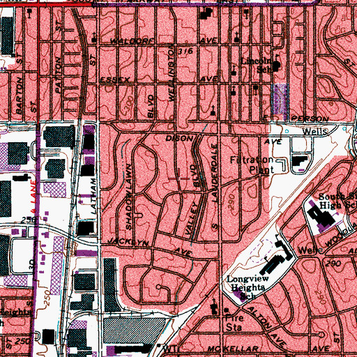 Topographic Map of Koinona Baptist Church, TN