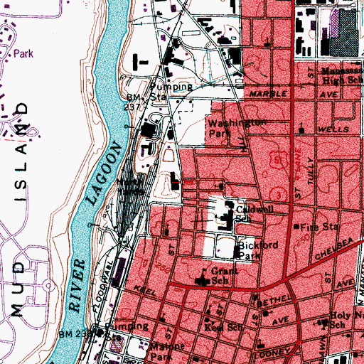 Topographic Map of Lilly of Valley Baptist Church, TN