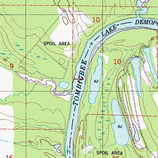 Topographic Map of Houstons Island (historical), AL
