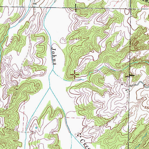 Topographic Map of District 1 (historical), TN
