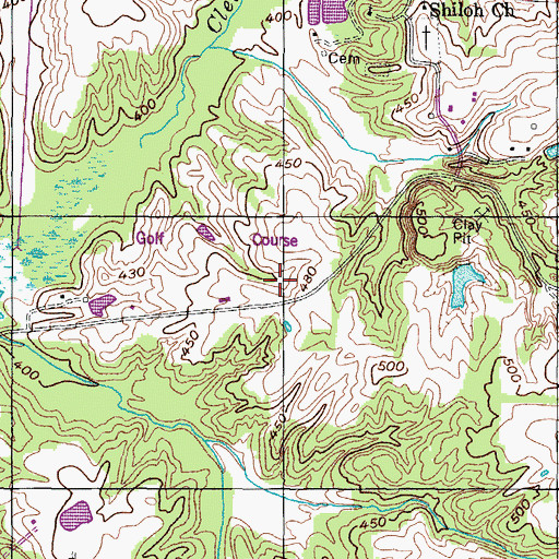 Topographic Map of District 4 (historical), TN