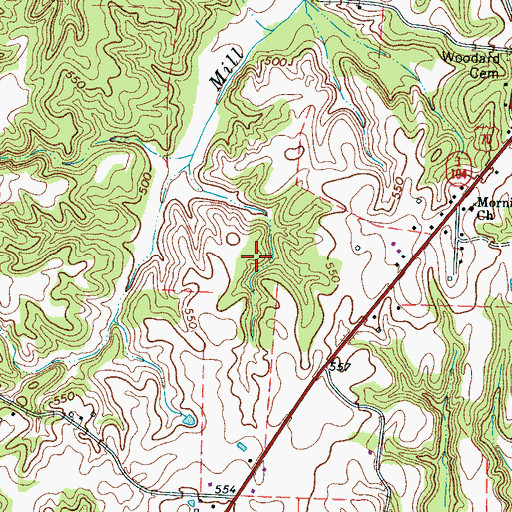 Topographic Map of District 6 (historical), TN