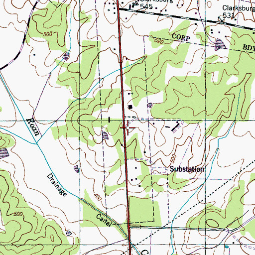 Topographic Map of District 13 (historical), TN