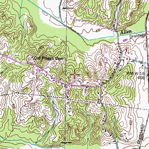 Topographic Map of District 16 (historical), TN