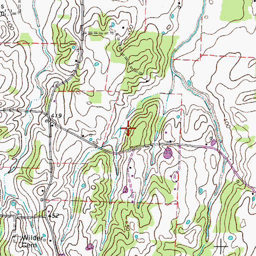 Topographic Map of District 19 (historical), TN