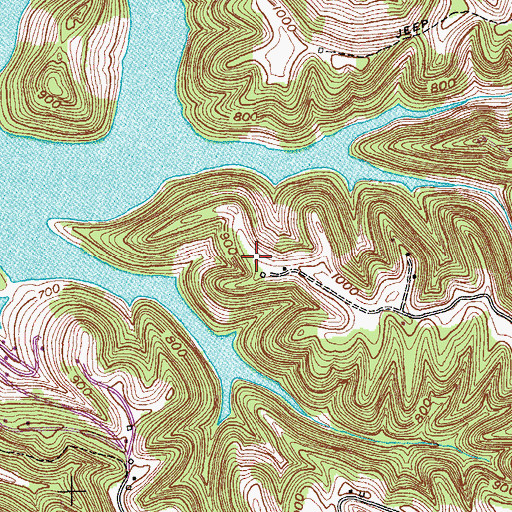 Topographic Map of District 8 (historical), TN