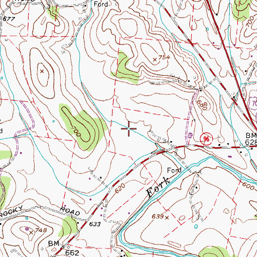 Topographic Map of District 13 (historical), TN