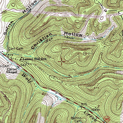 Topographic Map of District 16 (historical), TN