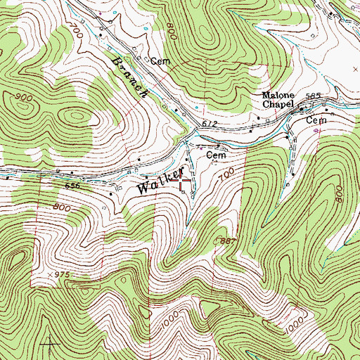 Topographic Map of District 17 (historical), TN