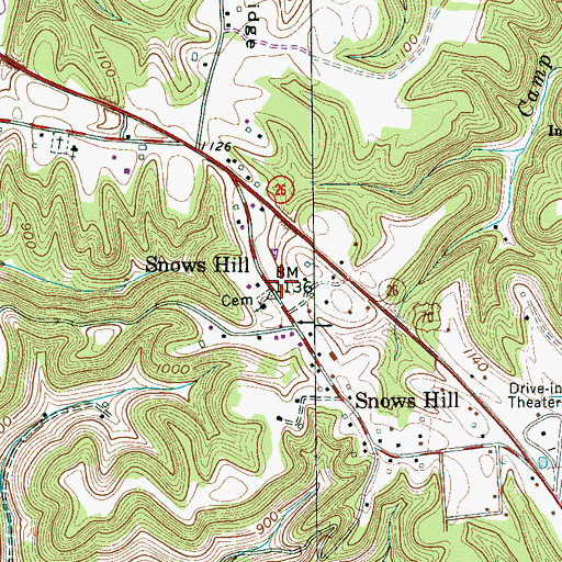 Topographic Map of District 24 (historical), TN
